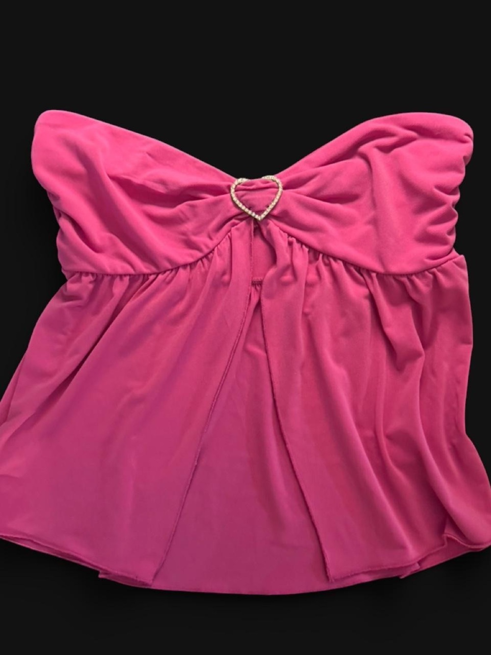 Kimchi Blue Hot Pink Rhinestone Heart top